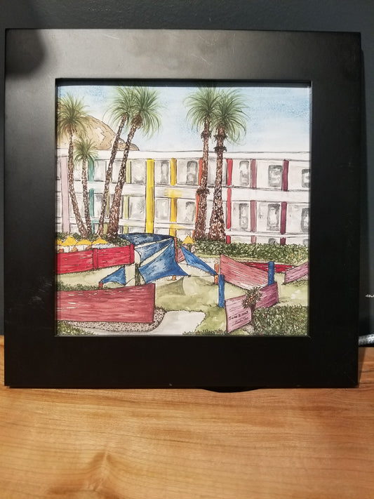 Saguaro Hotel Framed